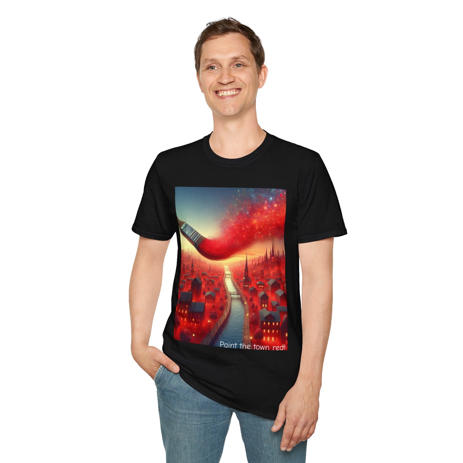 Paint The Town Red! Unisex Softstyle T-Shirt