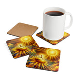 Walking On Sunshine Corkwood Coaster Set of 4