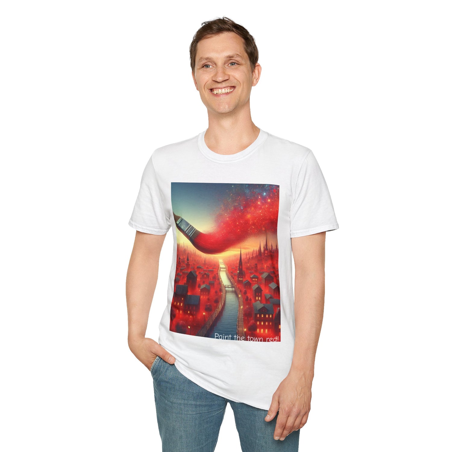 Paint The Town Red! Unisex Softstyle T-Shirt