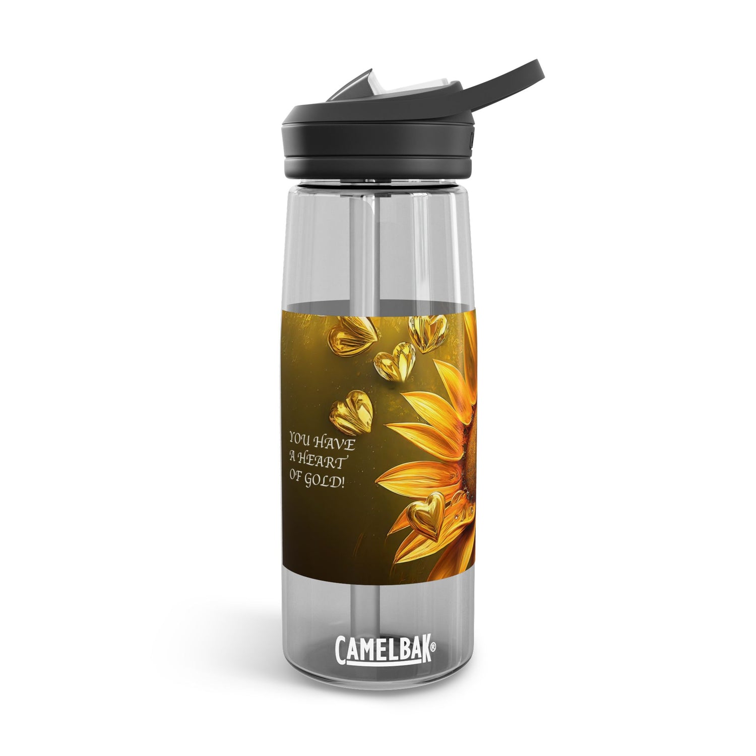 You Have A Heart Of Gold Transparent Design Water Bottle