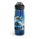 The world is your Oyster 25oz Transparent Water Bottle