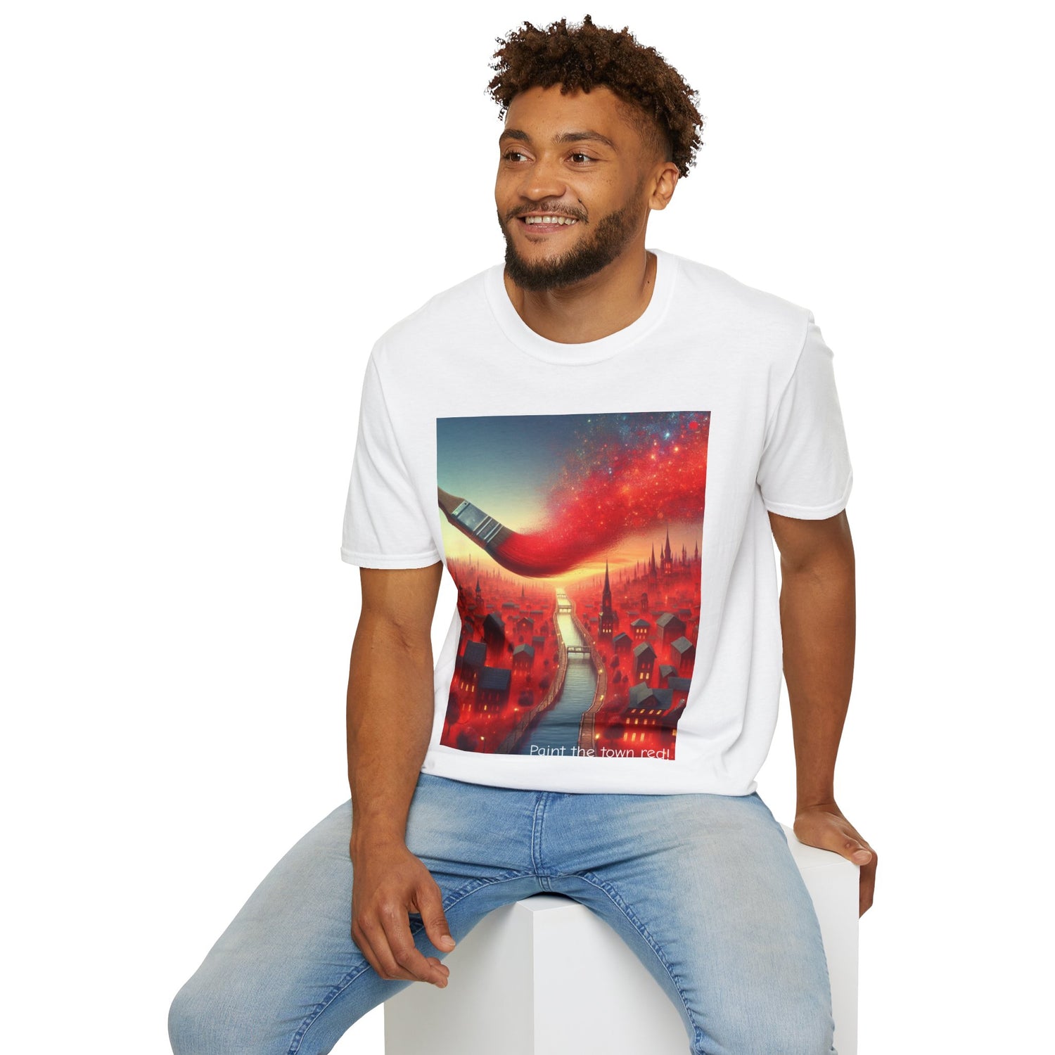 Paint The Town Red! Unisex Softstyle T-Shirt