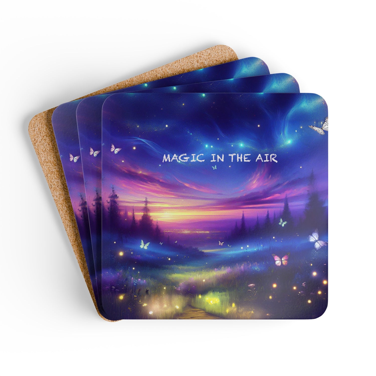 Magic In The Air Corkwood Coaster Set of 4