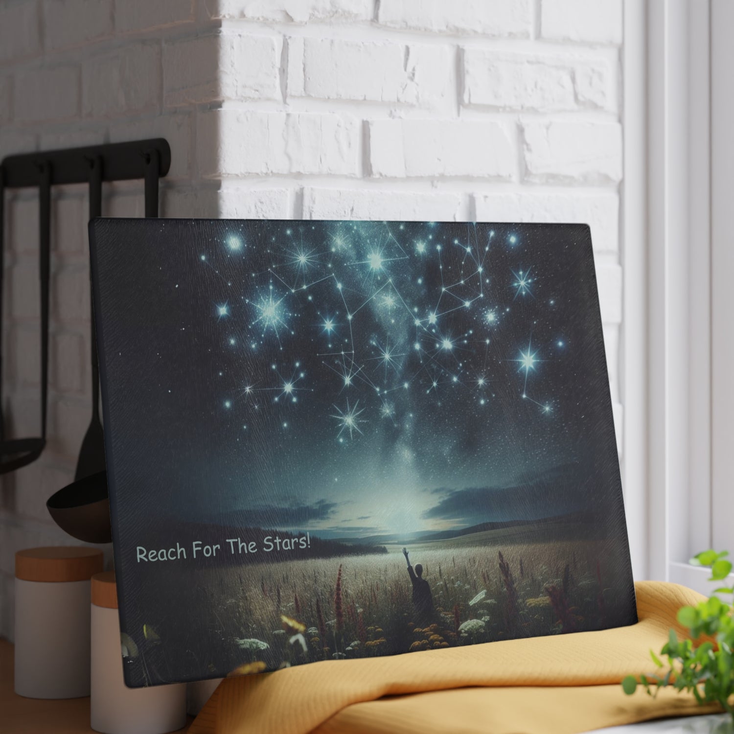 Reach For The Stars Glass Cutting Board