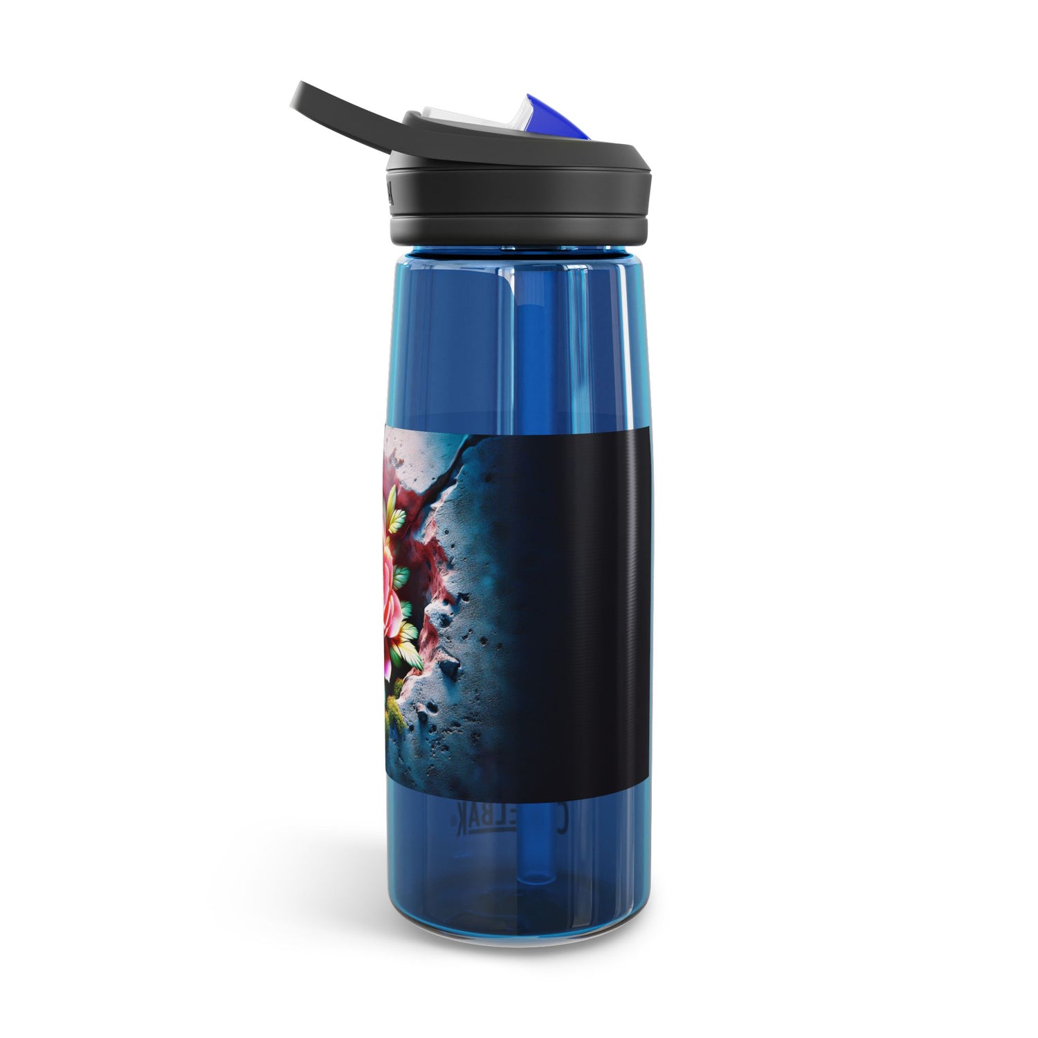 Bloom where you planted 25oz Water Bottle, Transparent water bottle