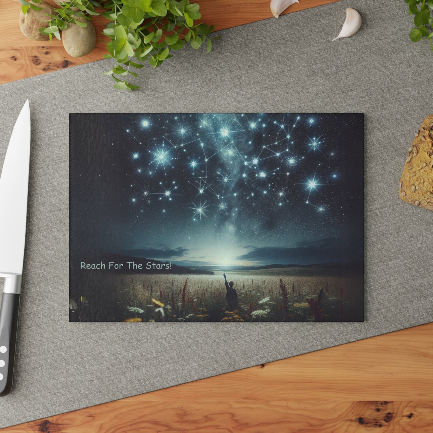 Reach For The Stars Glass Cutting Board