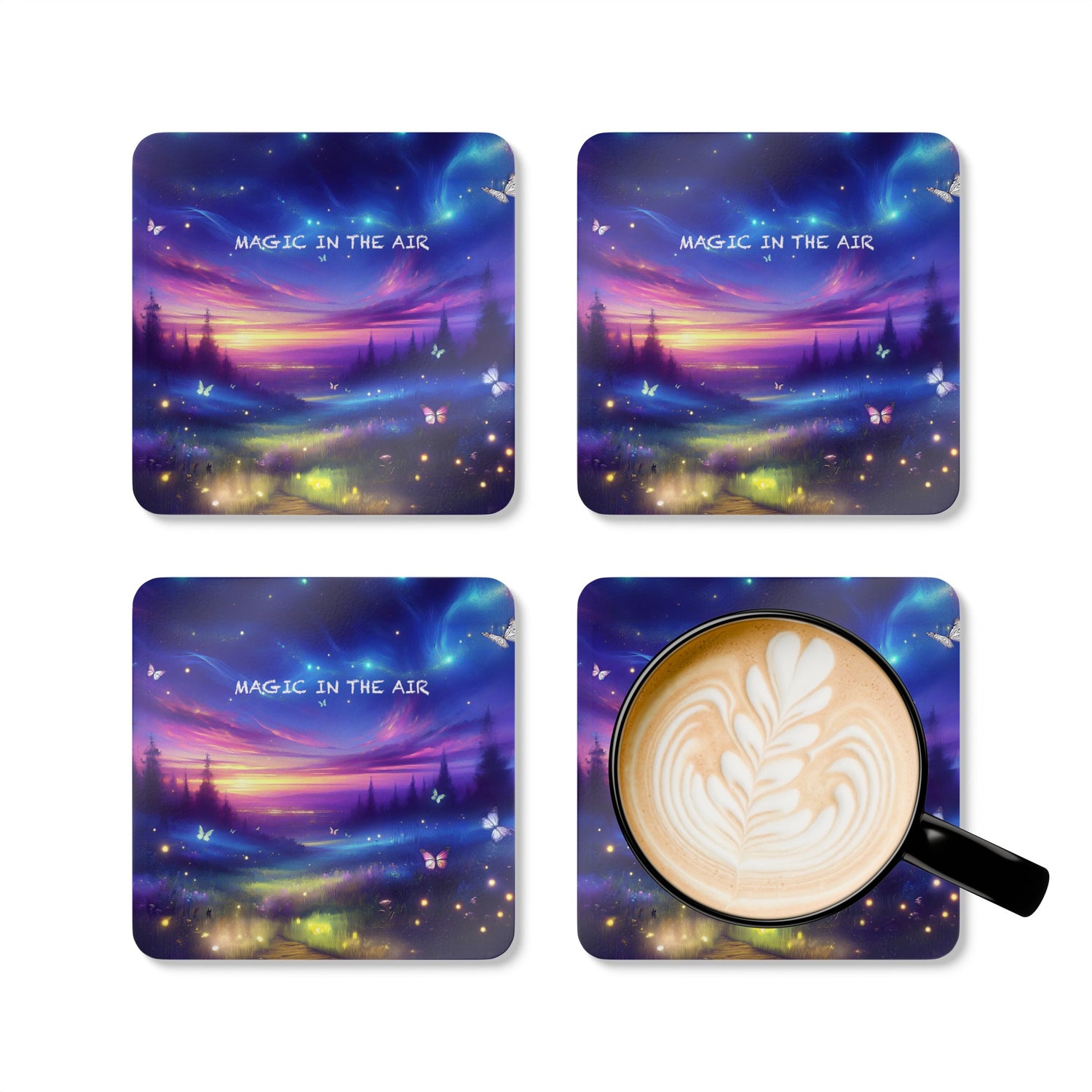 Magic In The Air Corkwood Coaster Set of 4