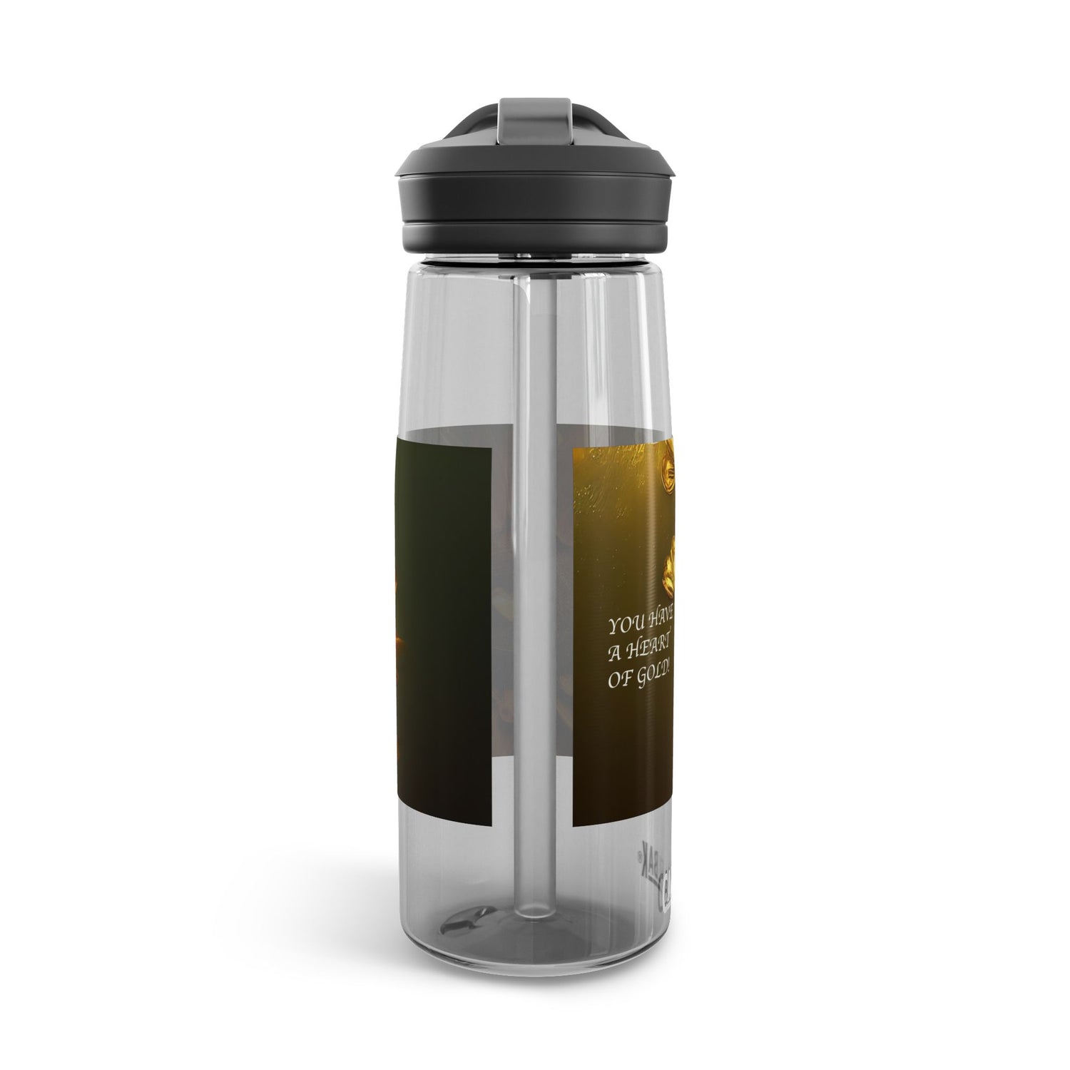 You Have A Heart Of Gold Transparent Design Water Bottle