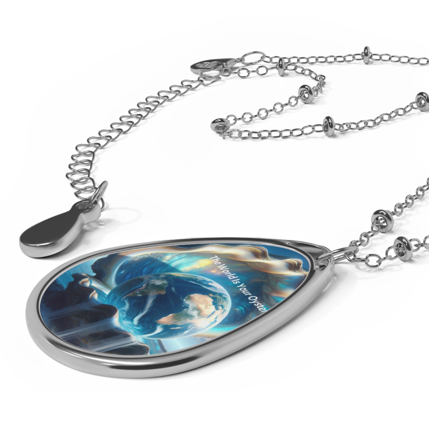 The World is Your Oyster Oval Necklace